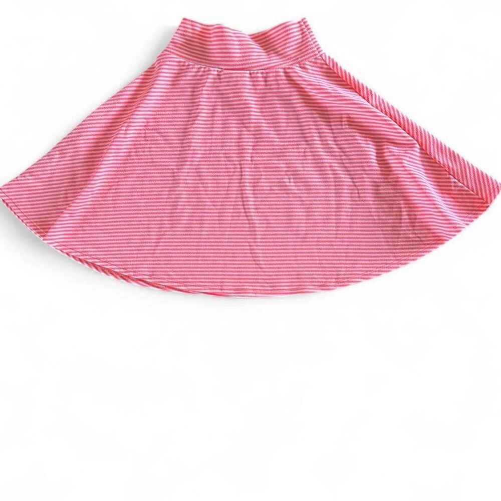 Lula-Roe kids white and Orange stripped Skirt